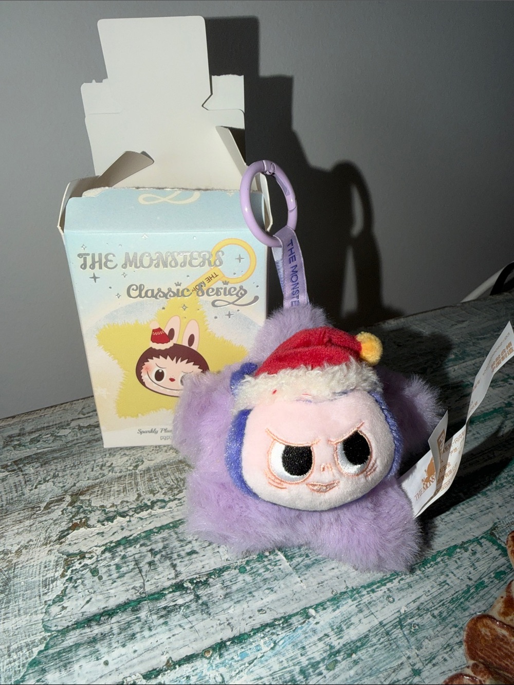 The Monsters Classic Series Purple Plush Clip Keychain - OPENED / NEW